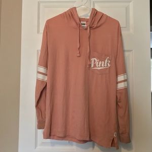 pink oversized hoodie tee